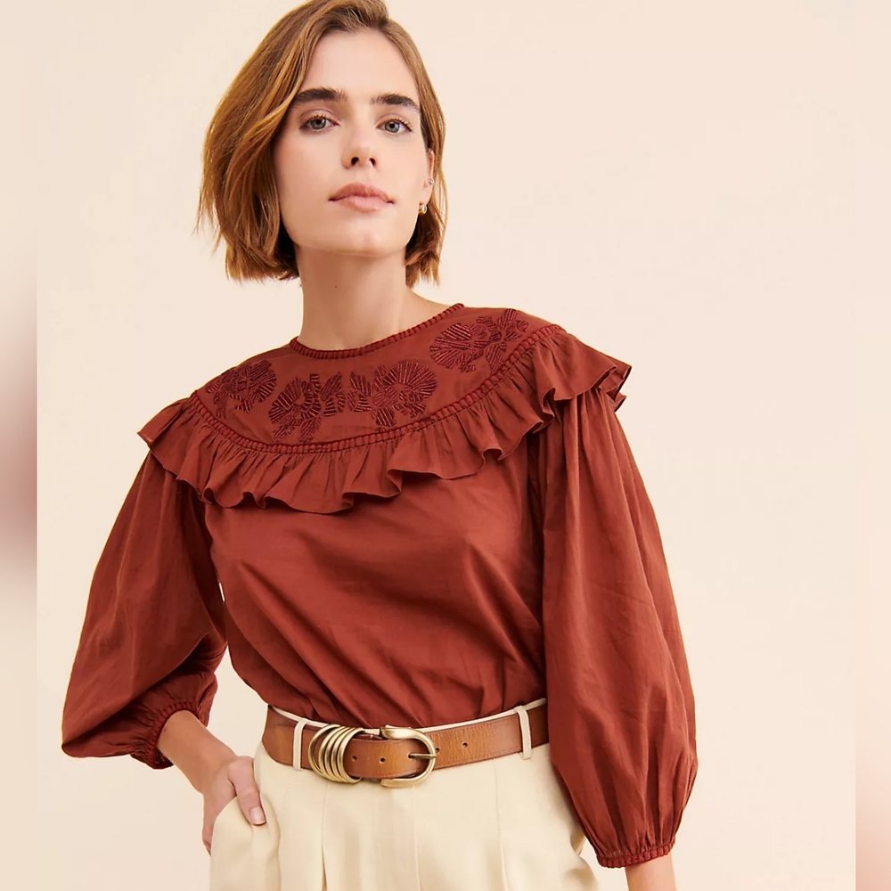 NWT Carolina K embroidered blouse